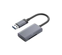 (USB A) Double Slot USB3.0 Card Reader for and TF Memory Cards with 5Gbps Fast Speed Transfer Plugs and Play Aluminum Alloy Design Multicolor