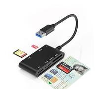 USB A Lettore Smart Card Firma Digitale, Lettore Smart Card Tessera Sanitaria, Lettore ID Card CNS, 7 in 1 Lettore di Smart CRS/CNS/MicroSD/SD/MMC/SIM/M2/Memory Stick Pro Duo