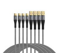 USB A to USB-C 60W Fast Charging Cable 0.5m/1m/2m/3m Textile Braided Cable Quick