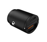 USB-A/USB-C CAR CHARGER 30W BLACK