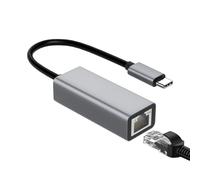 Usb Adapter, Type C Converter, Ethernet Network Connector, High Speed Data Transfer, Plug and Play Compact Design Portable Size, for Business, Education, Travel, 0.67 Inches