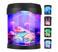 USB Aquarium Light Desk Mini Fish Tank Mood Illuminazione a LED Cambiamento di colore Lampada da notte Lampada da notte per bambini Timer incorporato Funzionamento a batteria Senza acqua Luce per acqu