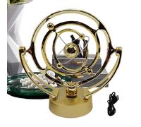 USB Battery Globe Perpetual Motion Toy - PC Iron Wire Magnetic 23.5x10.5cm - Desktop Rotating Magnetic Swinging Sphere Decor - Office Desk Sculpture