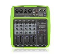 USB Bluetooth Reverb Processor, mixer audio a 6 canali, ci sono 4 ingressi microfono combo XLR/LINE, con potenza 48V e 16 effetti DSP