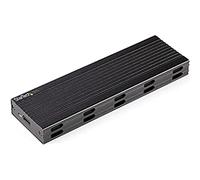 StarTech.com Enclosure USB-C a M.2 NVMe o M.2 SATA SSD 10Gbps - Case esterno portatile M.2 PCIe/SATA NGFF SSD in alluminio - Bo