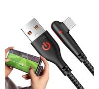 USB C 90 Degree Cable - Fast Charging USB C-Cord | 120W TypeC Bŕaided Cable | Right Angle USBs C Cables, 1m Length, Single Head | Super-Fast 6A Power, Compatible With Ândroid & Type-C Devices