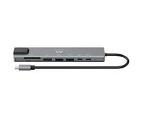 EWENT DOCKING MULTIPUERTO USB-C, 8 en 1, HDMI 4K