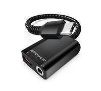 USB C a Jack da 3,5mm Adattatore per Caricabatterie,Stouchi 2-in-1 USB Tipo C per Adattatore Audio per Cuffie,30W DAC AD Alta Risoluzione,Supporto Samsung Galaxy S21 S20,Pad Pro Mini6,Pixel 6/6a,Nero