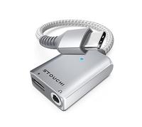 USB C a Jack da 3,5mm Adattatore per Caricabatterie,Stouchi 2-in-1 USB Tipo C per Adattatore Audio per Cuffie,30W DAC AD Alta Risoluzion,Supporto Samsung Galaxy S21 S20,Pad Pro Mini6,Pixel 6a,Argento