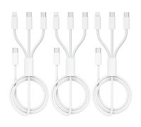 USB C a Multi Cavo di Ricarica [3pack 1.2M]3 in 1 Multiplo Cavetto Rapida
