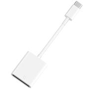 USB C a SD Card Camera Reader per iPhone 17 16 15 (bianco neve)