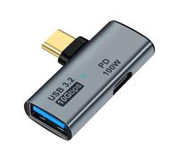 USB-C a USB 3.0 OTG 100W PD, Tipo C a USBA OTG PD da 100 W e Trasferimento Dati 10 Gbps, Splitter Tipo C a USBA per Laptop, Tablet, Smartphone, iPhone, Meta Quest 2, e Altri Dispositivi Type C