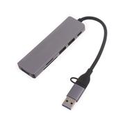 USB C A USB Hub Tipo C/USB A Multiporta Adattatore Lettore di Schede di Alluminio Tipo C Extender Convertitore Caricatore Adattatore Hub