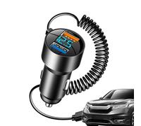 USB C Car Charger, PD QC 3.0 Adapter, 2.55x1.06x1.78 Inches 100W High Speed Retractable & Cord Charging, Compact Power Supply Plug for Smartphones, Tablets, Laptops, and Travel Use