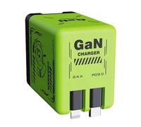 USB C Charger Block | Double-Port Fast Charger Adapter | Retractable Multiple Outlet for Laptop Devices Phone Computer Travel Home Car