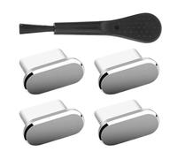 USB C Dust Plug Set, Charging Port Covers, 0.39 x 0.24in Versatile Port Protectors, Portable Cleaning Brush for Tablets, Mobile Phones, Road Trips, Travel, Camping, Hiking, Outdoor