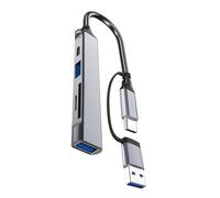 Usb C Extension Cable Splitter/Male to 1xusb2.0 1xusb3.0 1xusb Card Reader for Phone Laptop Expansion Dock