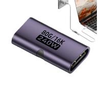 USB C Female Adapter - 240W Converter Cable, 0.67 inches Fast Charge USB C Connector, Sturdy Build with Reliable Connection, Workplace Desktop Laptop Accessory for Conference Travel Presentation