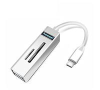 USB C HUB 3.0 Lettore di schede 2.0 Adattatore Fornotebook Accessori USB-C Tipo C 3.1 Splitter multi hub USB C (Color : Silver, Size : Type-c)