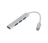 USB C HUB 3.0 Type C Extender Adattatore splitter a 4 porte Docking station OTG(Type-C Silver)