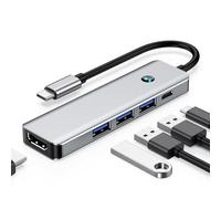 USB C Hub 5 in 1 Multiport Adapter 4K 60Hz HDMI, 100W Power Delivery, 3 USB-A Data Port, USB 3.0 USB C Dongle for MacBook Pro/Air, iPad Pro, iMac, iPhone 17, XPS, Thinkpad, Steam Deck, Samsung
