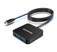 USB C hub, adattatore USB C con 4K HDMI, consegna di alimentazione 100 W, 3 USB A 3.0 Porta, 1 porta USB-C 3.0, Adattatore MultiPort USB C, USB C HUB per MacBook Pro/Air e altri dispositivi USB C(4ft)