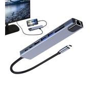 USB C Hub - Dock Adapter Multiport, 4K 3 USB 3.0 Porte | Stazione Di Accoppiamento Portatile Di Ricarica Schede Multiple Funzionalità Pro/Air XPS Altri Dispositivi Tipo C Coppia