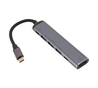 USB C HUB Multiport Adattatore 6 in 1 divisione in lega di alluminio USB C con interfaccia multimediale ad alta definizione 4K PD PD 100W per la superficie del laptop OS X Book 2