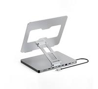 USB C Hub Stand for MacBook Pro, 10 in 1 Adapter for MacBook Air Docking Station with 4K 60Hz HDMI, RJ45 Gigabit Ethernet, SD/TF Card Reader, 4 USB 3.0 for iPad/Dell HP/Surface/Lenovo Laptop Dock