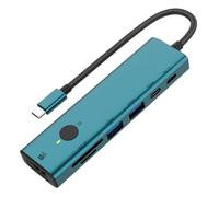 USB C Hub, USB3.0 Docking Station, 7 Port Splitter, 4K Display Output, Sleep Screen Function, Good for Desktop Computer PC Laptop Data Transfer Technology, 12x3.3x1.5cm