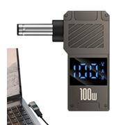 USB C Laptop Charging Adapter - Type C DC Barrel Converter, PD Power Display | 100W Fast Charging Adapter Digital Display Voltage Monitoring System Compact Portable Power Conversion Device Laptop Batt