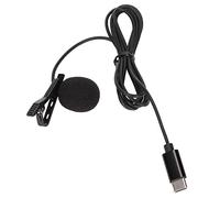 USB C Lavalier Microfono, Microfono Lavalier Clear di Protezione Ambientale TPE INTELLIGENT Annulla Cablata per l'insegnamento Web