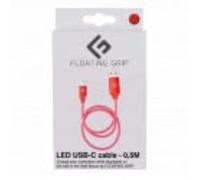 USB-C LED light Cable in Red by FLOATING GRIP (0,5M) (Electron (Electronic Game)