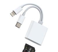 USB C Lightning a SD Micro SD Card Reader per iPhone16 15 14 per iPad Pro Android Camera TF trasferimento di memoria Tipo C Adattatore per Apple Mac Laptop Digital External Storage Multiport Compact