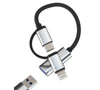 USB-C Lightning Adattatore (2in1) OTG USB 3.0 Thunderbolt 4 USB A a C Trasferimento dati per Apple iPhone 15 Pro per Apple MacBook Air Compatibile con Samsung Fotocamera Tastiera Mouse