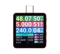 USB C Power Tester Meter Real-Time Voltage Current(C2 Pro) | Real-time voltage, current, power display; tracks charging time and capacity instantly