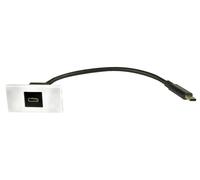 Usb-C Presa Piastra da Muro Modulo, 50x25mm - Av : Link