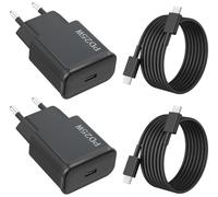 USB C Super Fast Charger, 25 W Type C PD 3.0 - Stazione di ricarica da parete per Samsung Galaxy S25 Ultra/S25+/S25/S24 Ultra/S24+/S24/S23 S22 S21 S20/Note 20 con 2 cavi da 1,8 m