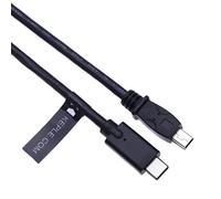 USB C/Tipo C a Mini USB Dati Sincronizzare Carica Condurre Cordone Cavo Compatibile con Canon Digital Camera Ixus 115 HS, 140, 145, 150, 155, 160, 165, 170, 230 HS, 265 HS | Telecamera (1m)