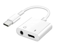 USB C to 3.5mm Headphone and Charger Adapter,2 in 1 USB C to Aux Jack Dongle Cable Cord with PD Fast Charging for iPhone 15 Pro MAX Plus,Samsung Galaxy S22 S23 S24 Ultra,Note 20