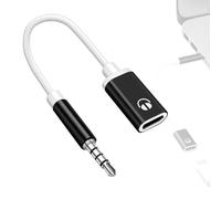 Usb C to Aux Audio Dongle Cable, 3.5mm Jack Converter, Male Headphone Adaptor, Audio Coupler, Type C to 3.5mim Adapter for Earphones, and Answering Calls
