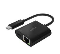 USB-C to Ethernet + Charge Adapter, BLK (60W PD)