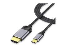 USB C To HDMI Cable Adapter 4K, USB Type C To HDMI Cable Thunderbolt 3 USB C HDMI Wire For MacBook Pro 2017-2020 IPad Pro(4K30Hz Grey Alloy,1.2m)