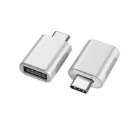 USB C to USB Adapter (2-Pack), USB-C to USB 3.0 Adapter, USB Type-C to USB Adapter (Silver)