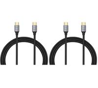 USB-C to USB-C 3.1 Gen2 Cable 10Gbps Data Transfer, 100W 20V/5A 3.3ft USB Type C PD Fast Charging Cable 4K Video Output Compatible with Thunderbolt 3, MacBook Pro, Galaxy S21 1M (Confezione da 2)