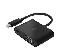 USB-C to VGA + Charge Adapter, BLK (60W PD)