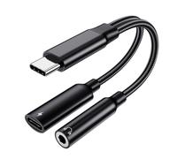 USB-C / Type-C Maschio a 3,5 mm + Type-C Femmina 2 in 1 Adattatore audio AD AUDI