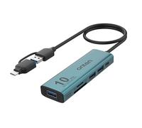 USB C USB A HUB, USB 3.2 GEN 2 10G velocità, USB A/USB C a USB A adattatore. Con 3 porte USB A (10G) e porte UHS-II SD/TF, lettore di schede SD USB C UHS-II supporta SD/SDHC/SDXC/Micro SD