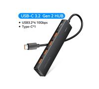 (USB-C3.2 10 Gbps) Hub USB Vention Hub ABS a 4 porte Adattatore multi splitter per laptop compatibile