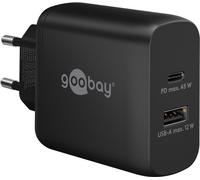USB-Câ¢ PD Dual Fast Charger (45 W) black - plug adapter with 1x USB-Câ¢ PD port (Power Deliver